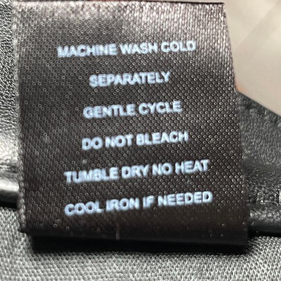 Ashley Mason Juniors Rachel Raw Hem Faux Leather Slim Straight Pants Size 26 - Picture 10 of 10